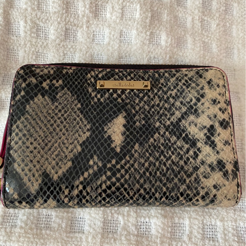 Stella&Dot Python Print Wristlet/Wallet - image 3